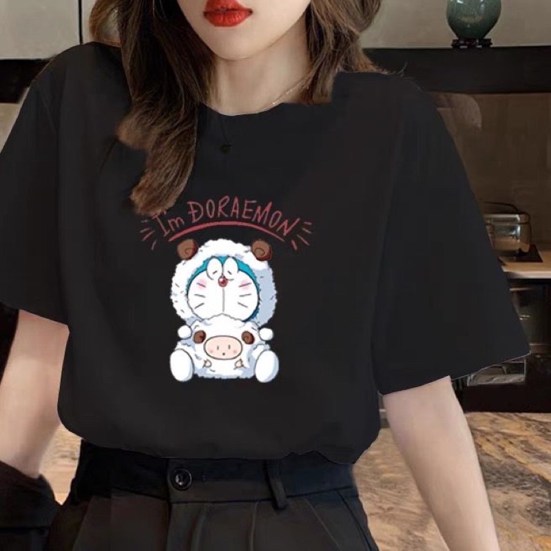 THISTLE - Oversize Tee Tshirt Wanita Model Longgar Motif Doraemon