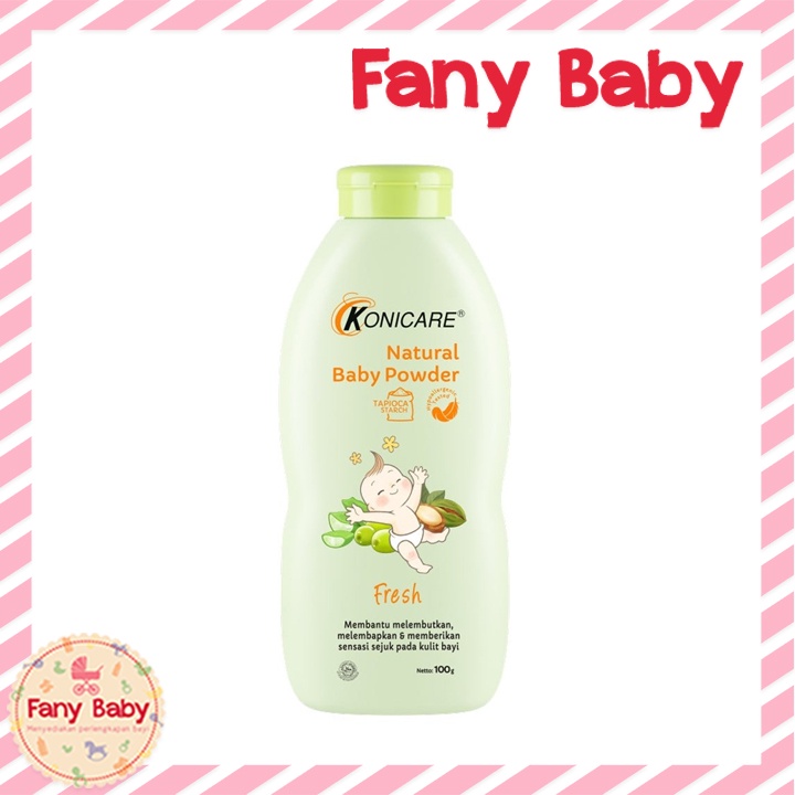 KONICARE NATURAL BABY POWDER AROMA FRESH &amp; POWDERY 100GR