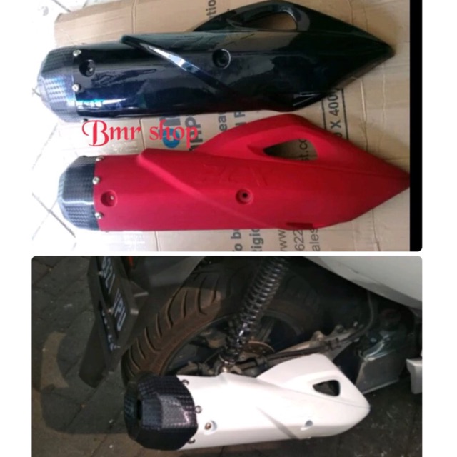 Cover knalpot pcx 150 lokal pcx 150lokal tutup knalpot pcx 150 lokal bahan plastik