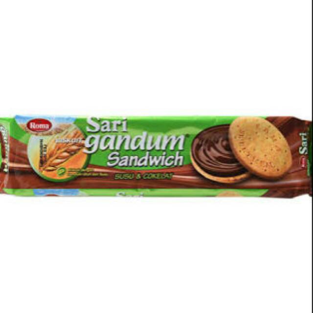 

Sari gandum sandwich rasa coklat