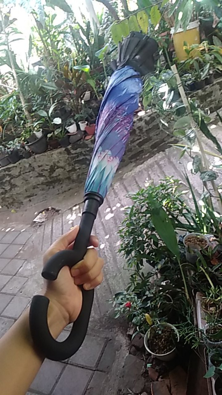 J536 Payung Terbalik Gagang C Reverse Umbrella / Kazbrella