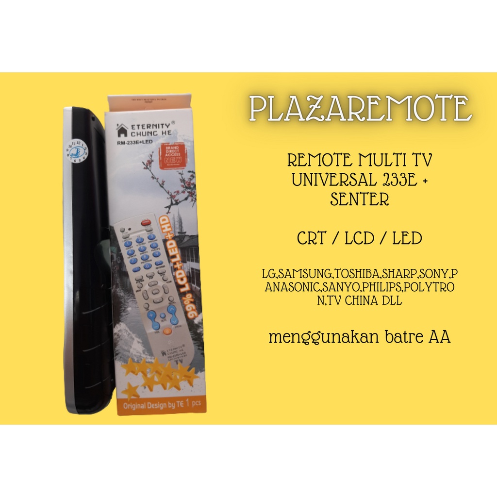 REMOTE TV MULTI LAMPU LED CHUNGHE 133 233 SERIES TABUNG CRT LCD LED CHINA