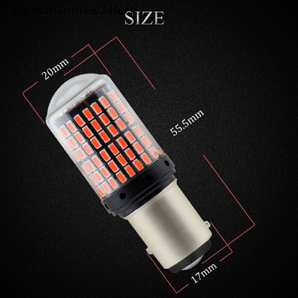 1 Pc Lampu Rem 1157 LED Canbus 3014 144-SMD Warna Merah Untuk Mobil