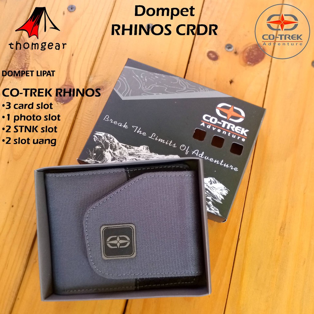 Thomgear Dompet Lipat Co-Trek Adventure Bahan Cordura Rhinos Dompet Outdoor Pria Fashion Terbaru