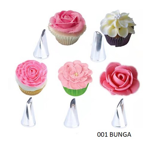 Aneka macam spuit, bunga, keranjang, daun, bulat ,rumput, motif  per set