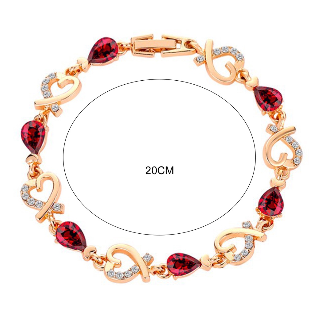 Hu Hu Hu Hu Hu Alat Bantu Pasang Kacamata♡ Gelang Rantai Bentuk Hati Aksen Berlian Imitasi Warna-Warni Bahan Zinc Alloy Untuk Wanita