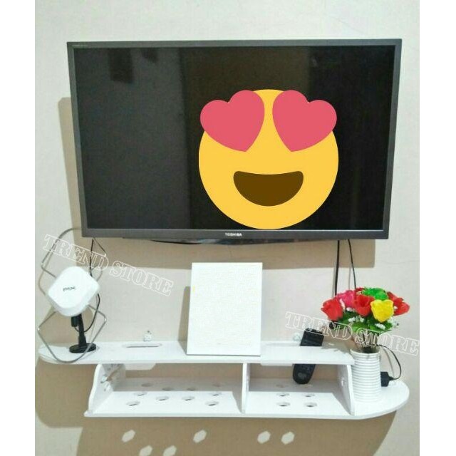 Rak Dinding Gantung Receiver, DVD, WIFI, Remote Telpon Rak Serbaguna