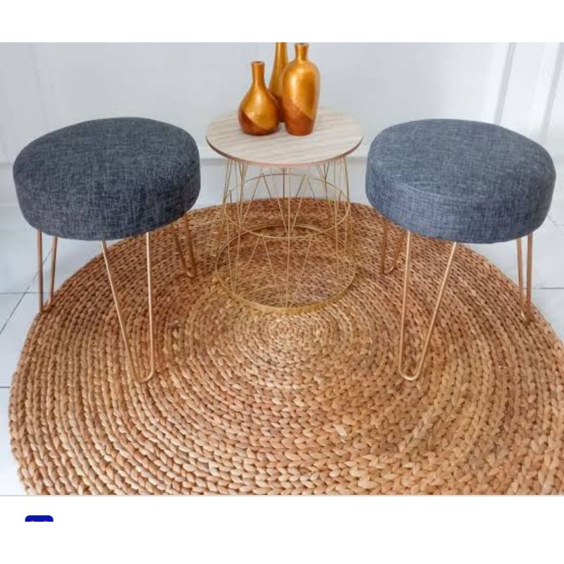 Rug Enceng gondok/Karpet bulat anyaman/Karpet anyaman bulat/Karpet Enceng gondok