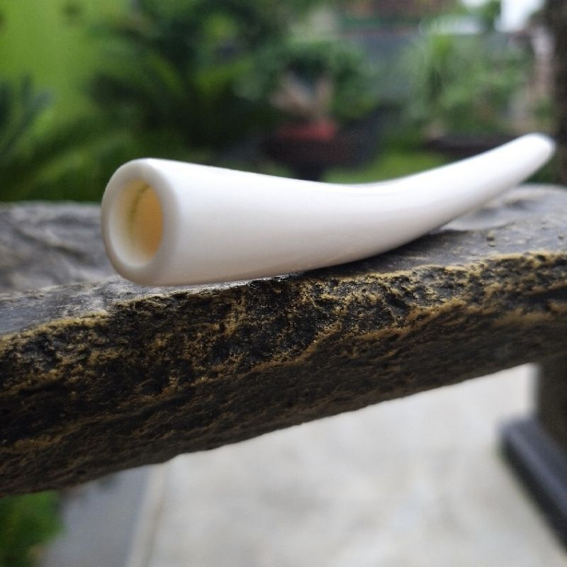 Pipa Rokok Tulang Sapi Asli Model Semi Cangklong Lengkung