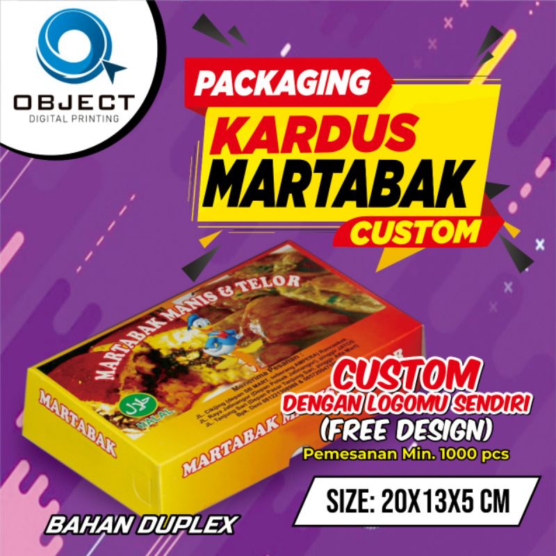 

KARDUS MARTABAK/BOX MARTABAK CUSTOM 20X13X5 cm