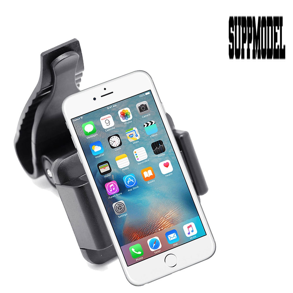 Stand Mount Sun Visor Mobil Rotasi 360 ° Holder Handphone / iPhone / Samsung / GPS