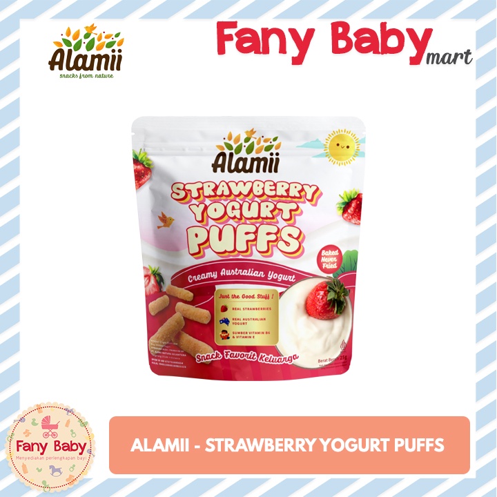 ALAMII STRAWBERRY YOGURT PUFFS 25 GRAM