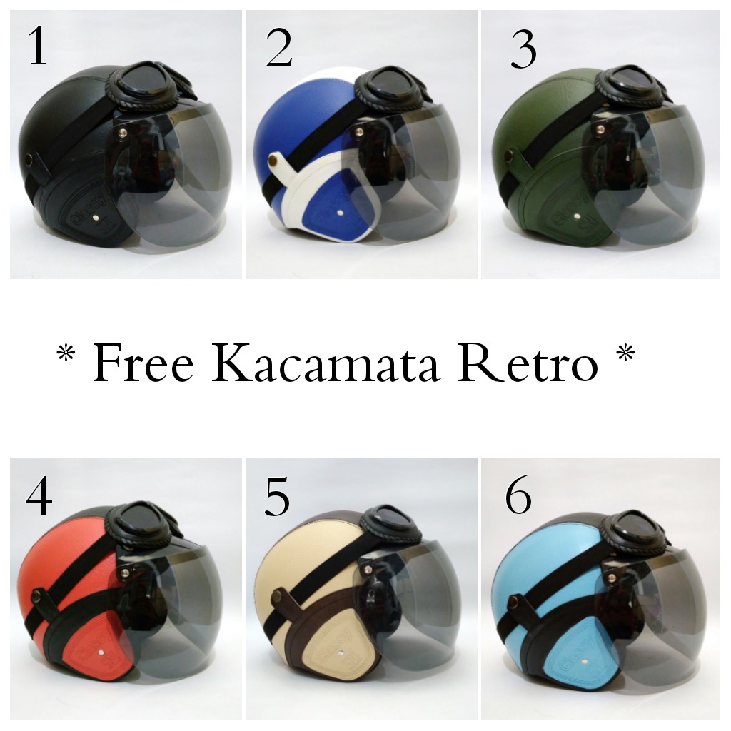 Matrix Helm Bogo Free Kacamata  Retro Shopee  Indonesia