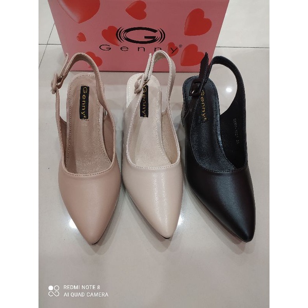 sepatu selop Genny hak 5cm model terbaru