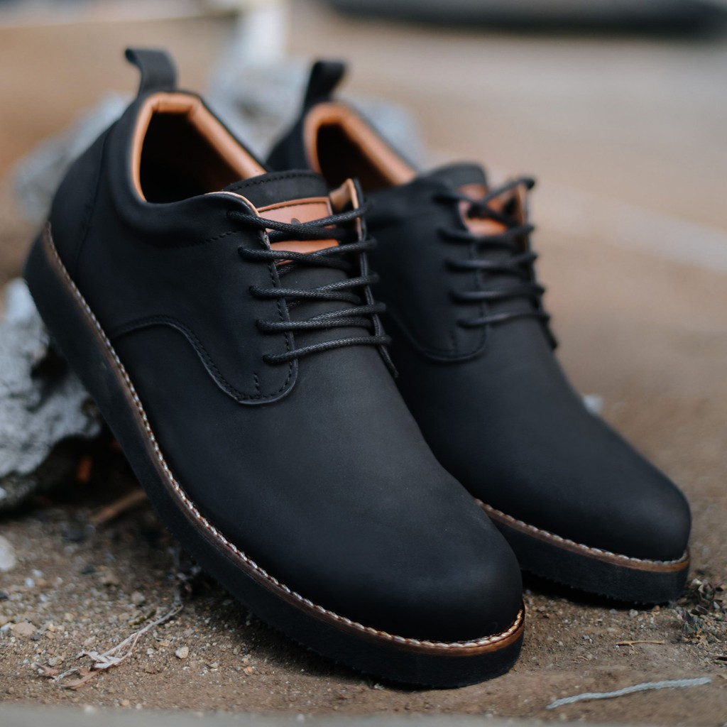 ALASKA BLACK |ManNeedMe x FSTP| Sepatu Pantofel Pria Derby Semi Formal