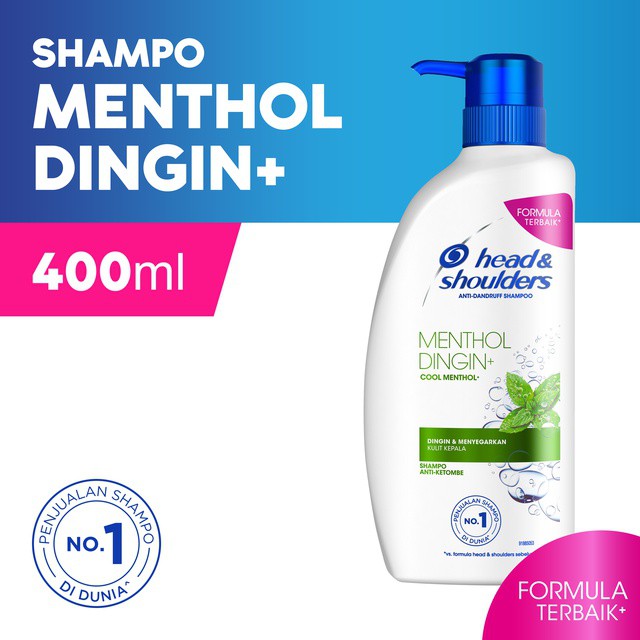 Head &amp; Shoulders Shampoo Anti Dandruff Ketombe Lemon Fresh / Menthol / Smooth Silky 400ml 400 ml / 300ml 300 ml