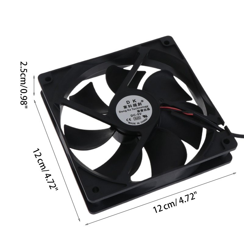 Bt 120x120x25mm Kipas Angin 5V Untuk DC Brushless Cooling Fan USB 2Pin Komputer PC Untuk Case C