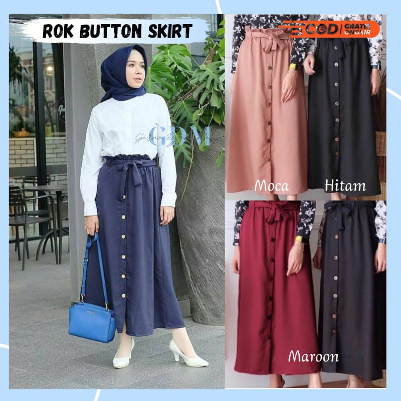 rok button skirt