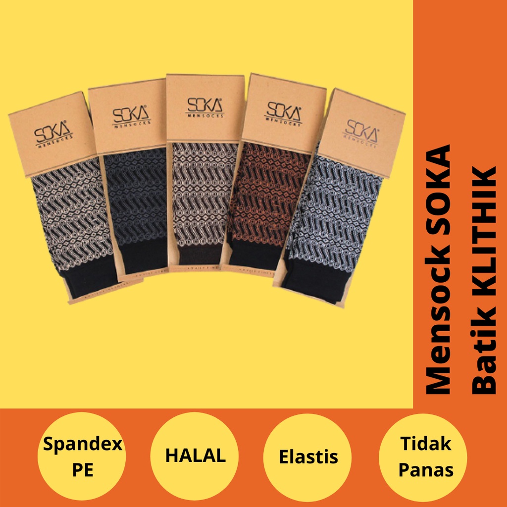 Kaos Kaki Pria Soka Mensock Batik Klithik