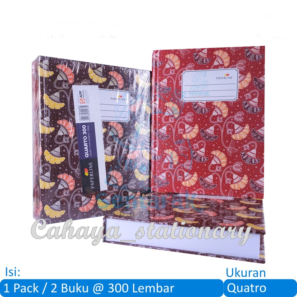 

Buku Hard Cover Quarto Paperline/Mirage isi 300