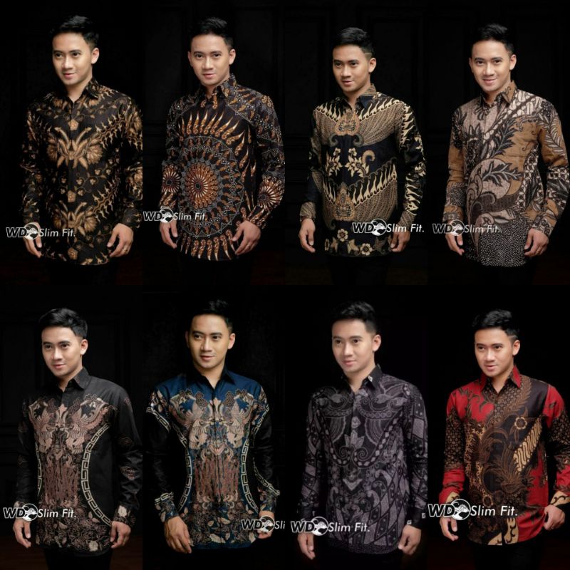 Batik Pria Lengan Panjang BATIK NAKULA HRB026 motif KERATONAN Kode 002 size M L XL XXL Reguler