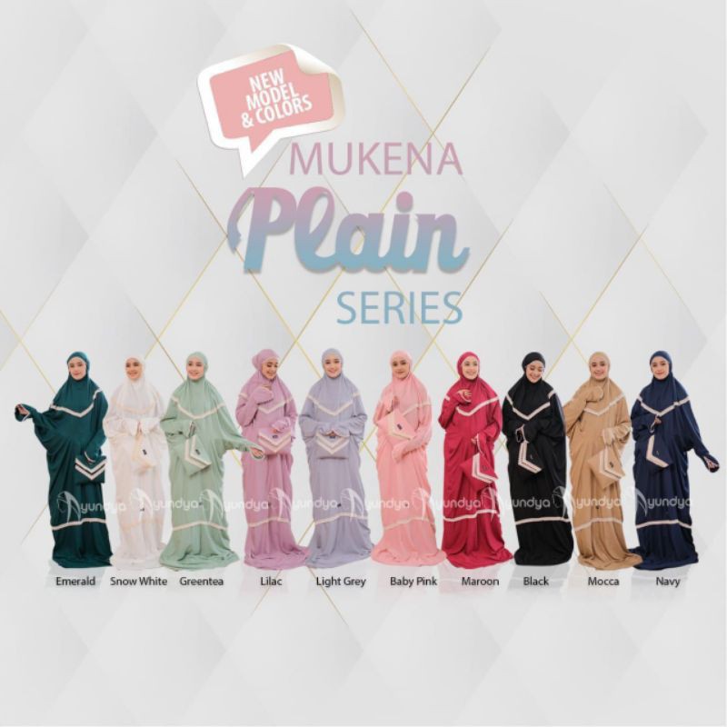 PLAIN MUKENA TERUSAN DEWASA SERIES ORI BY AYUNDYA HIJAB