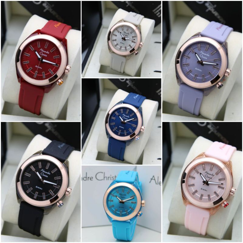 [ORIGINAL100%✔]JAM TANGAN WANITA ALEXANDRE CHRISTIE AC2928 / AC 2928 LED BUTTON GARANSI RESMI 1TAHUN