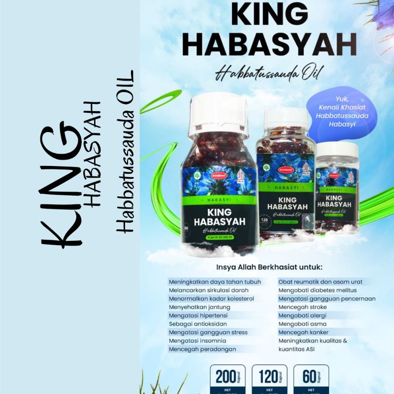 Minyak Habbatussauda Oil - king Habasyah Habbatussauda oil isi 200 kapsul - kapsul minyak Habbatussa