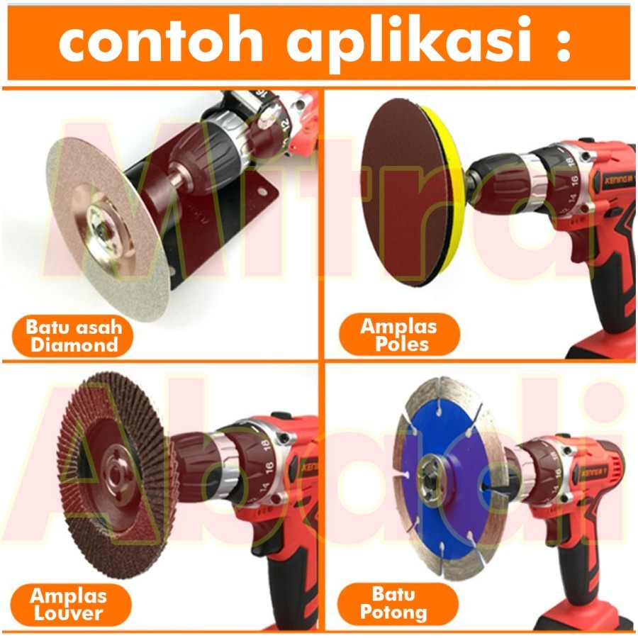 Adaptor Bor Arbor Konektor Adapter Konverter Mesin Bor ke Mata Gerinda