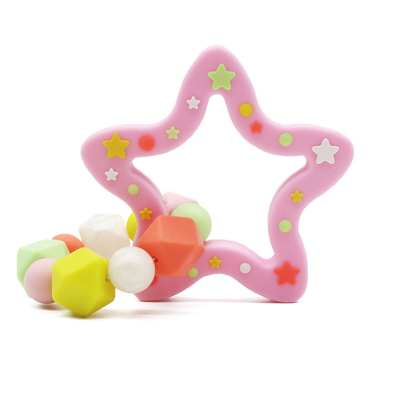 Mary Mainan Teether Bentuk Bintang Bahan Silikon Food Grade Untuk Bayi