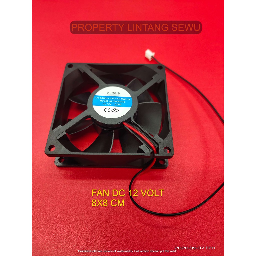 FAN KIPAS DC 12V 8X8CM fan kipas dc 12 v 8 x 8 cm