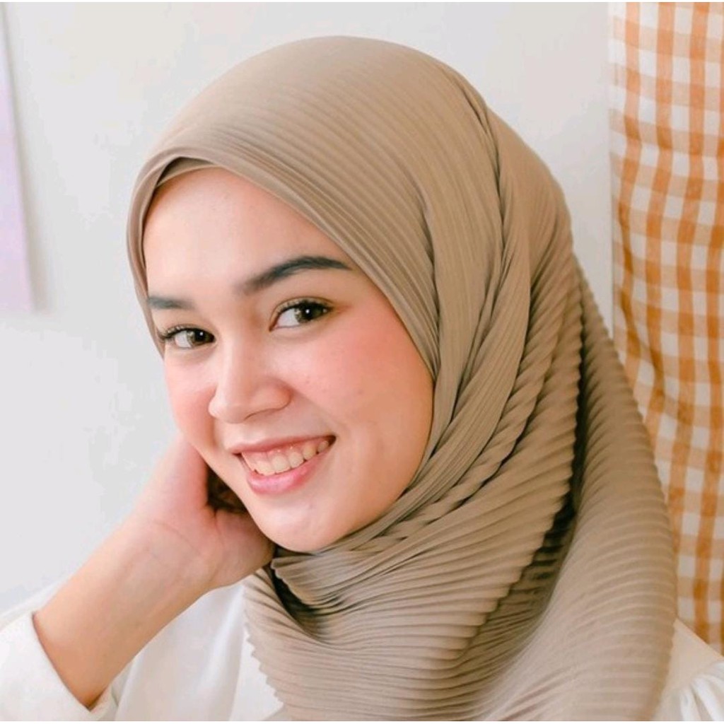 Alny Hijab - Bella Plisket Aurora FInishing Jahit Neci