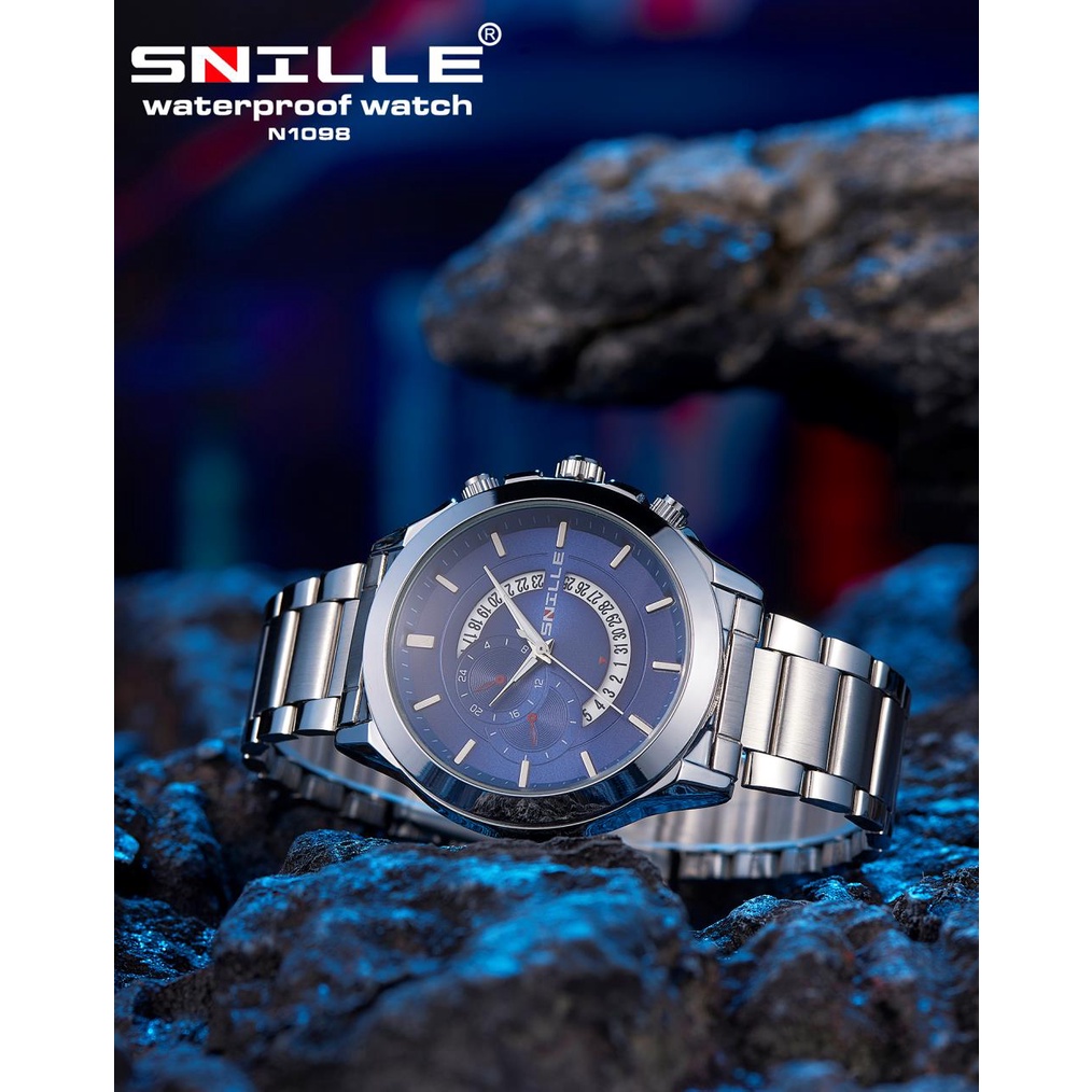 JAM TANGAN PRIA SNILLE ORIGINAL ANTI AIR RANTAI FASHION WATERPROOF