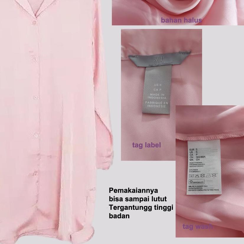 ➺ H&M Sleep Shirtdress - Baju Tidur Wanita Branded Original ✤