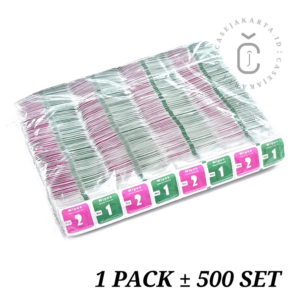 1 PACK - TISSUE PEMBERSIH KACA LAYAR HP | &quot; TISSUE TISU TEMPERED GLASS WIPES &quot;