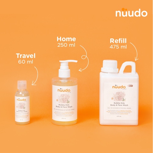 Bubbly kids body &amp; face wash Nuudo / sabun anak