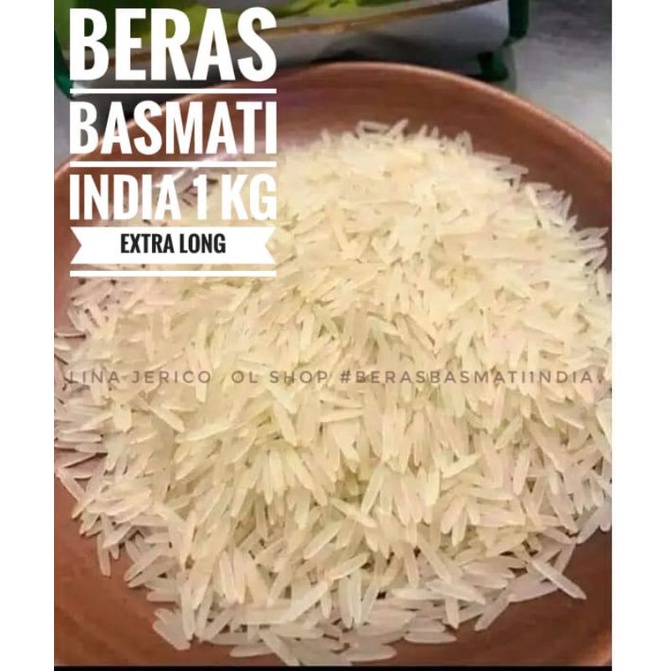 BERAS BASMATI INDIA khas ARAB 1 kg. kwalitas bagus premium