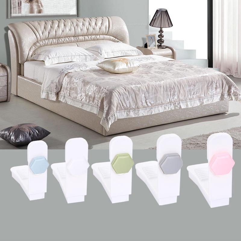 4pcs/set Nonslip Sprei Klip Quilt Covers Gripper Pengikat Tak Terlihat Memperbaiki Klip Selimut Lembaran Anti-running Klip Holder