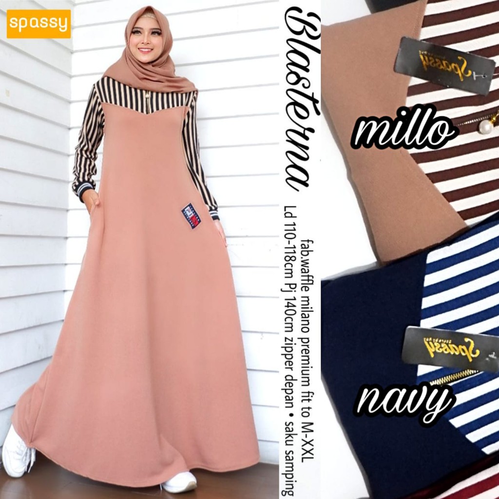 Blasterna Gamis By Spassy | Suplier Hijab Solo |Grosir