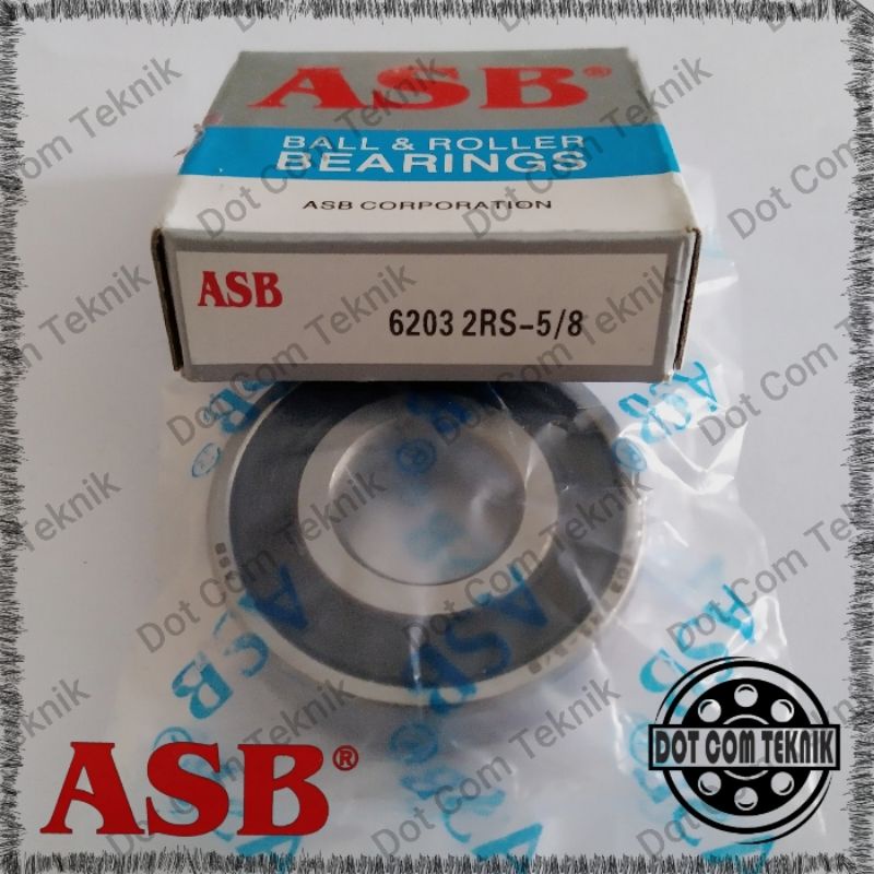 BEARING / LAHER 6203 2RS - 5/8 ASB (5/8" atau 15,8MMx40MMx12MM)