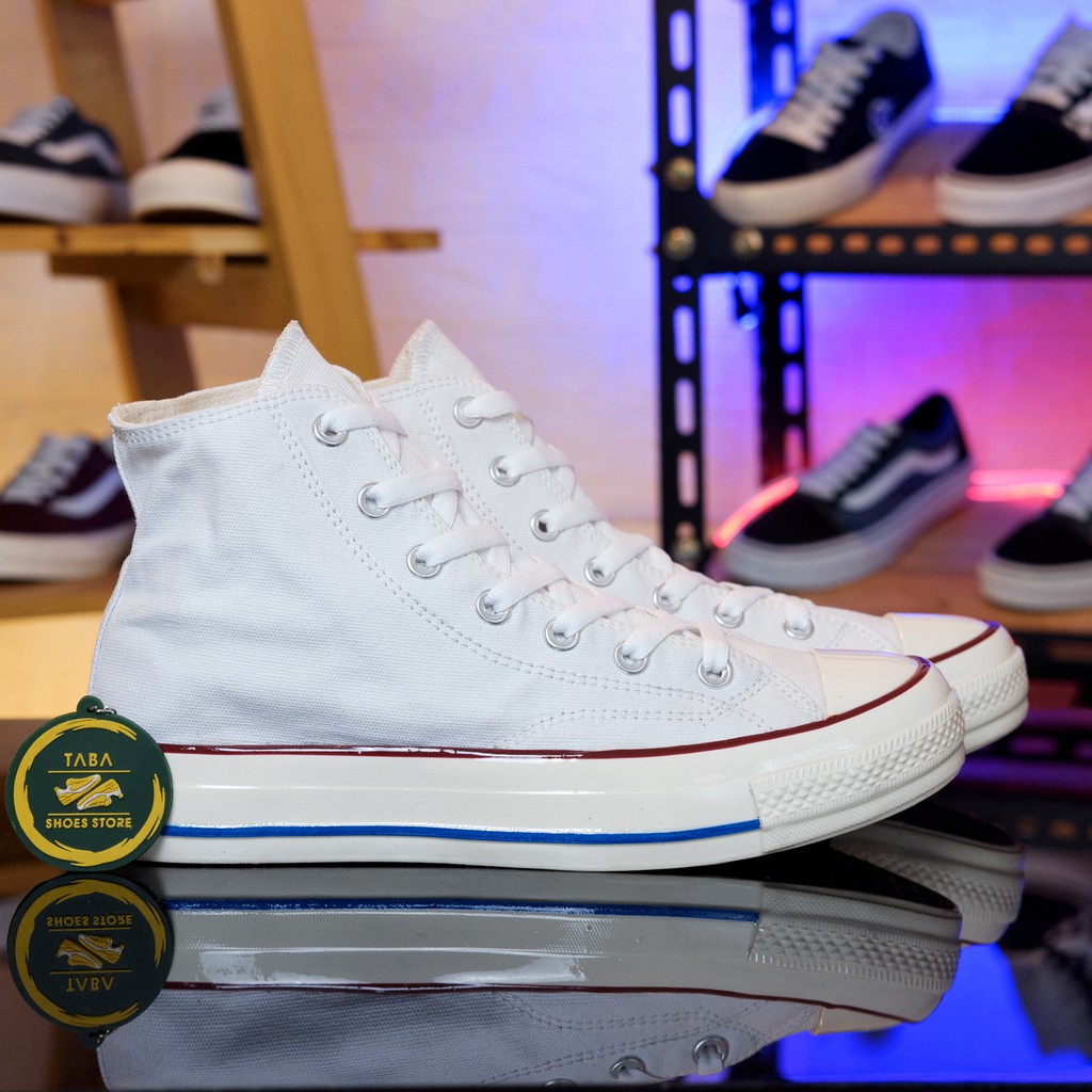 (BISA COD) Sepatu Sneakers 70s High White Pria Wanita