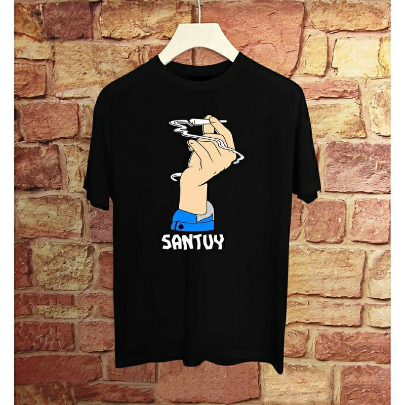 Fourfashion KAOS SANTUY ROKOK  / KAOS KATUN KOMBED  / T-SHIRT PRIA LIMITED