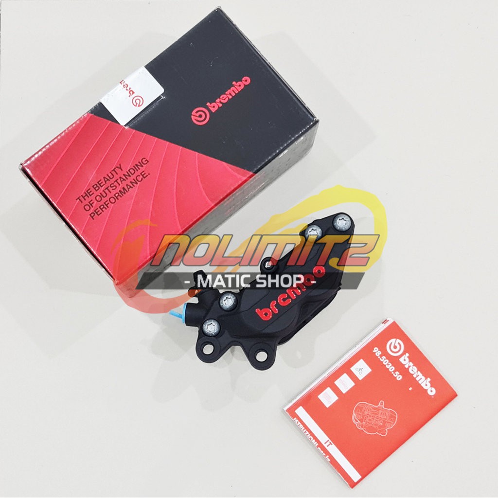 Kaliper Caliper ORI Brembo 4 Piston 1 Pin Kiri Black PCX ADV Vespa