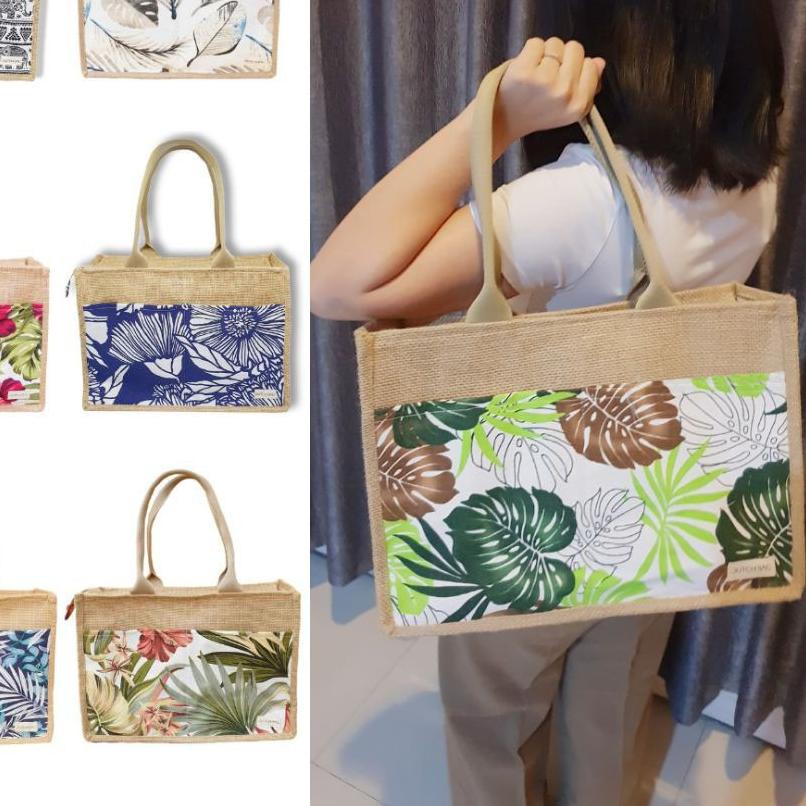 

♔ Tas Goni Laminasi / Tas Burlap Laminasi / Jute Bag - MOTIF KANVAS ⅍