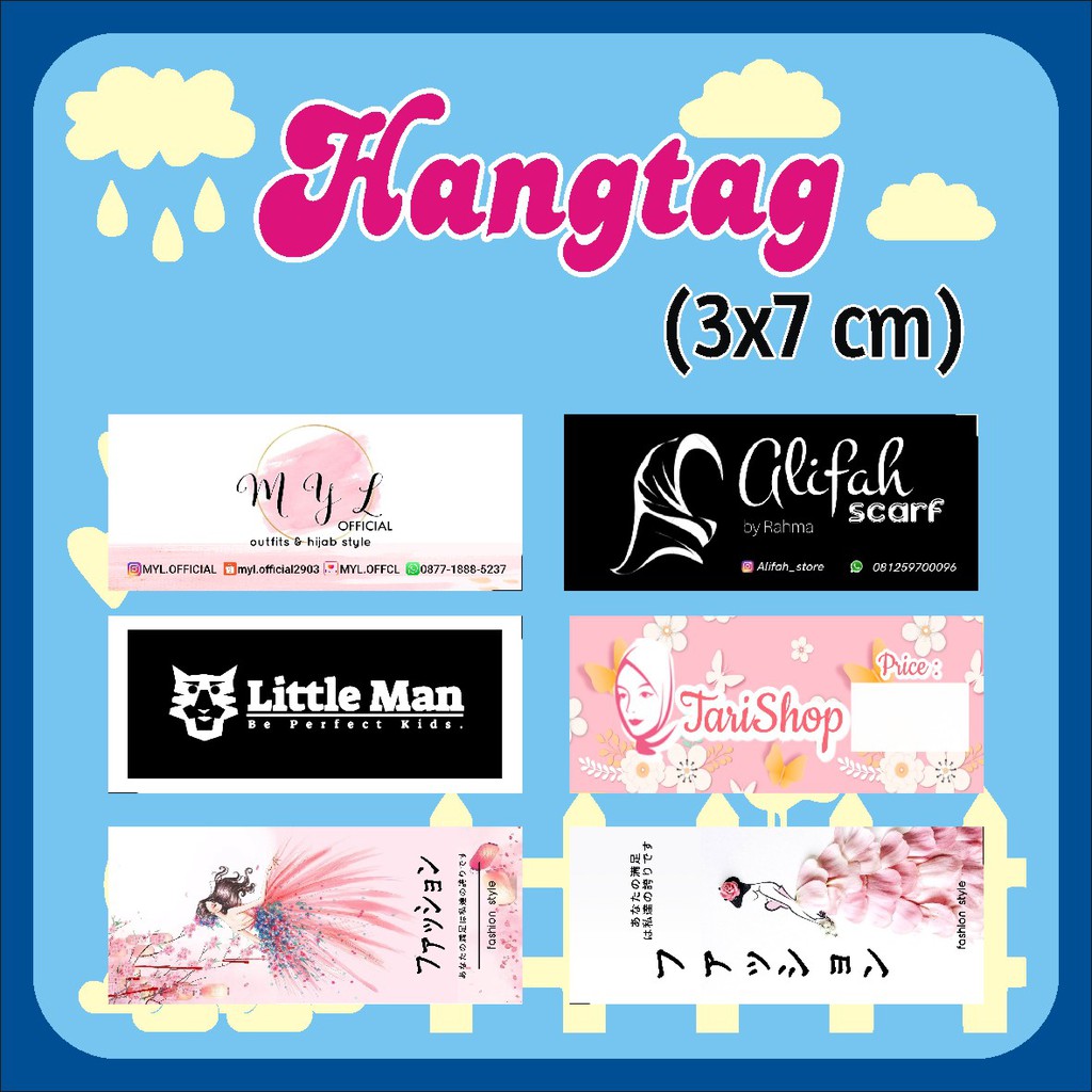 

Hang Tag Label Baju 3x7 cm | Hangtag Murah