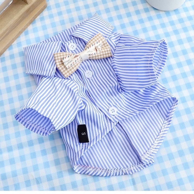 Ho young stripe shirt with bow