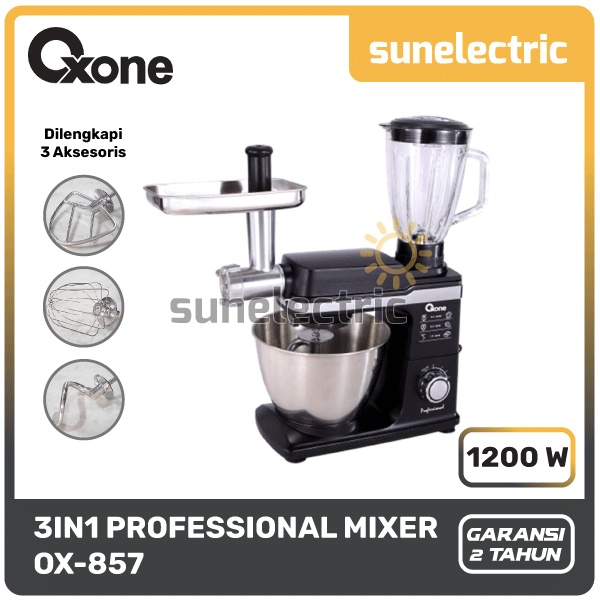 Oxone OX-857 3in1 Professional Blender 6-Speed (Mixer , Meat Grinder , Glass Blender) Pencincang Dag
