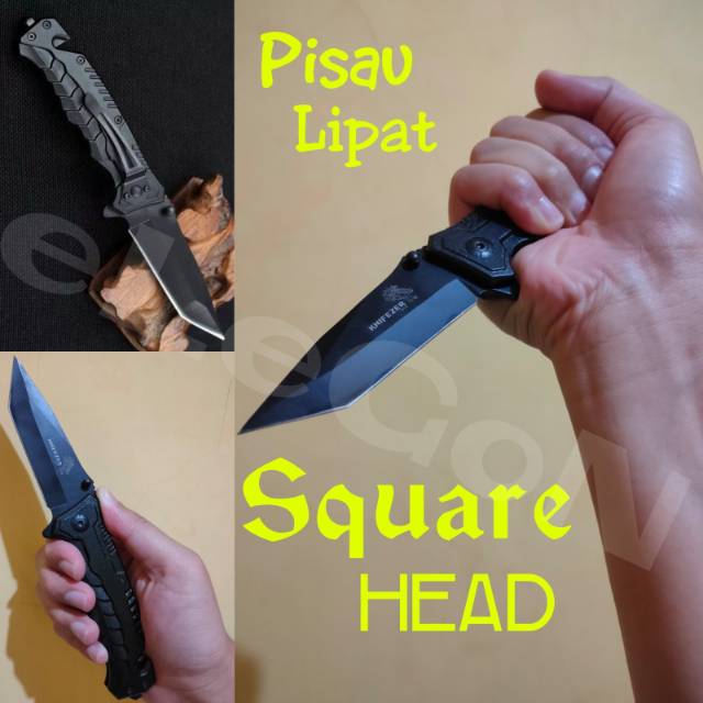 Pisau Lipat Square Head CS GO Boker Pisau Knifezer Portable Knife