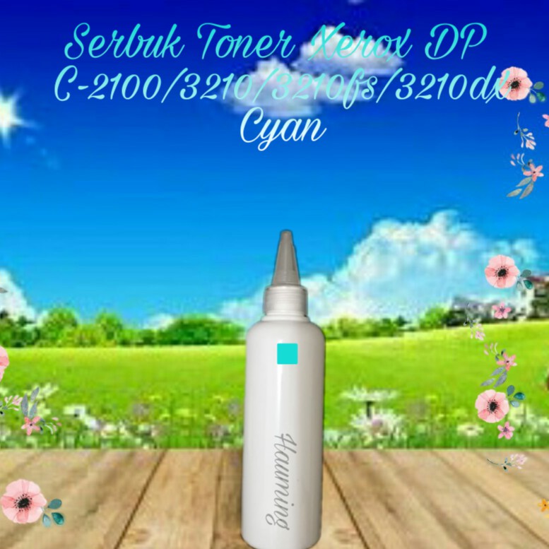 Serbuk Toner Fuji Xerox Docuprint DP C2100 C3210 C3210FS C3210DX C-2100 3210 3210FS Cyan 1x Isi