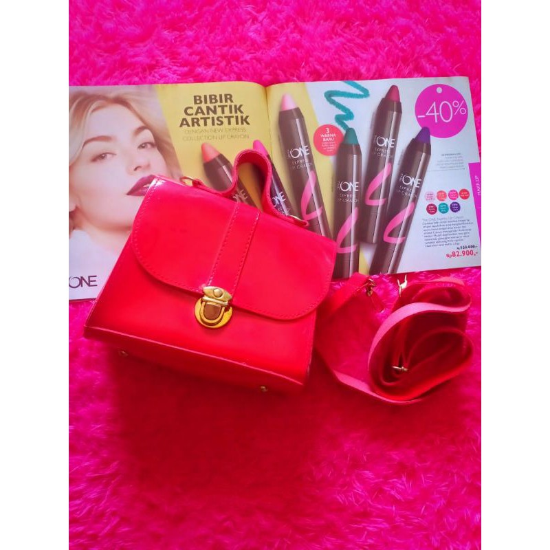 Tas wanita Import merah